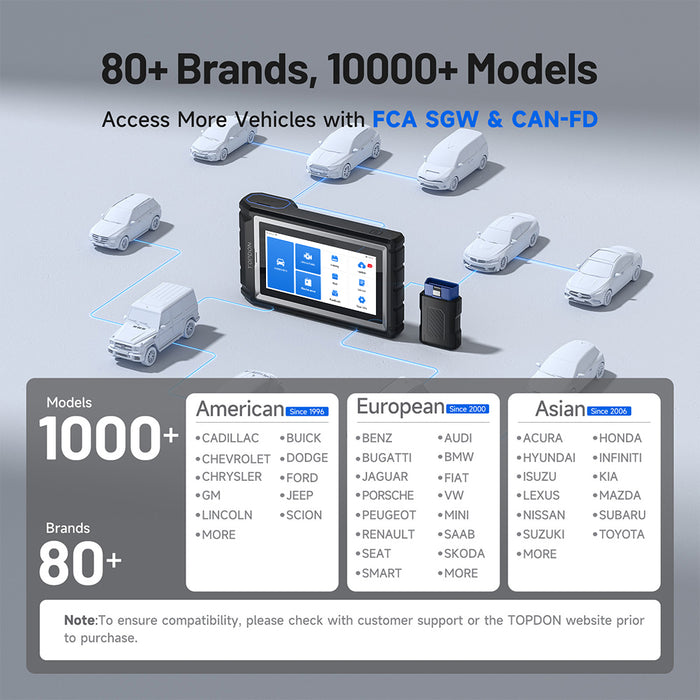 Topdon ArtiDiag800BT2 Scan Tool with Service Functions & CAN-FD