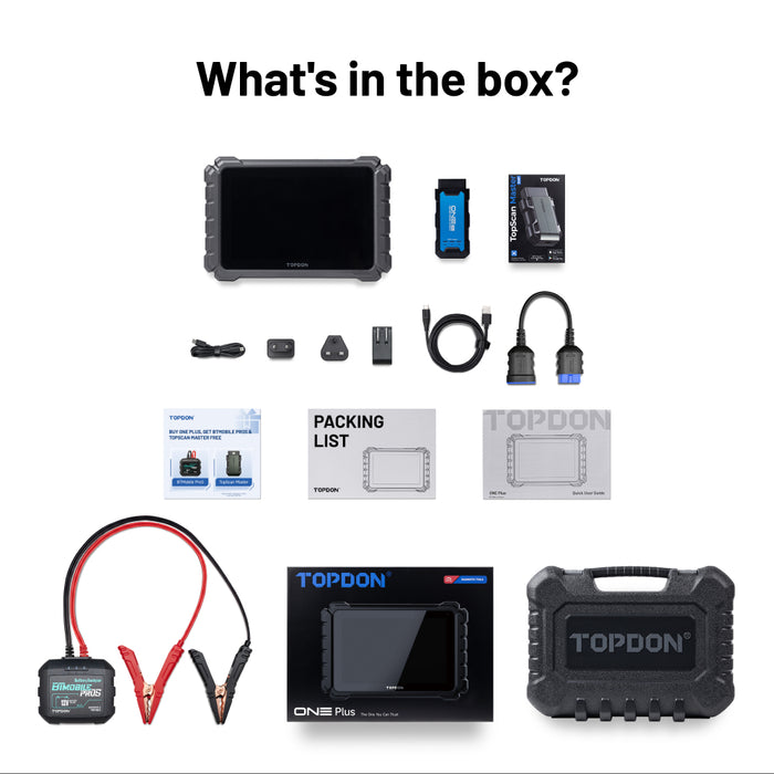Topdon ONE Plus 10.1" Automotive Diagnostic Scan Tool Bundle
