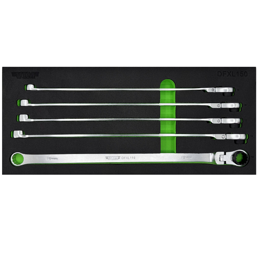 Vim Tools RFW100 6-Piece 3/8" Drive Ratcheting Flare Nut Wrench Set