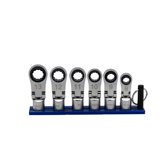 Vim NORA150 6-Piece 3/8" Drive Metric Nano Flex Ratcheting Attachment Set