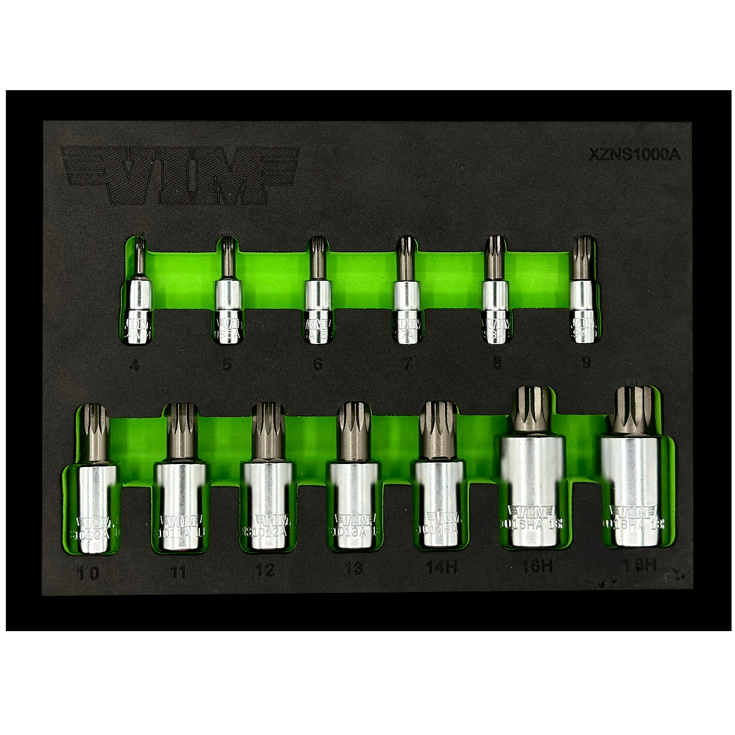 むぎお Vim Tools XZNS1000A 13-Piece XZN Triple Square Socket Set