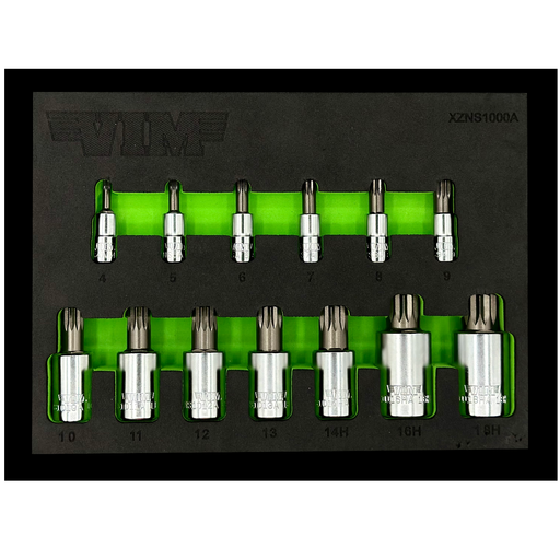 Vim Tools XZNS1000A 13-Piece XZN Triple Square Socket Set