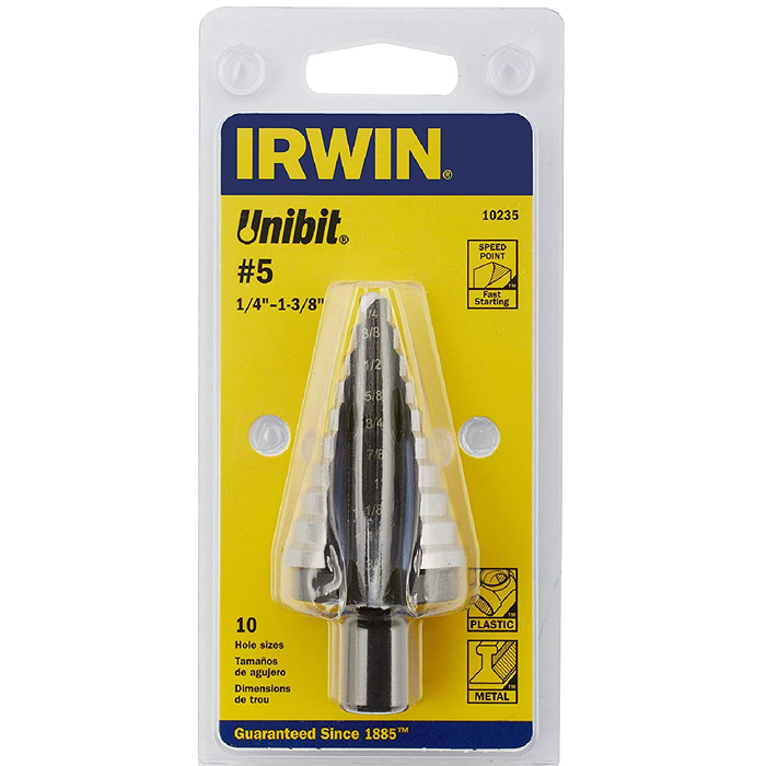 Irwin 10235 #5 1/4" to 1-3/8" 10 Holes