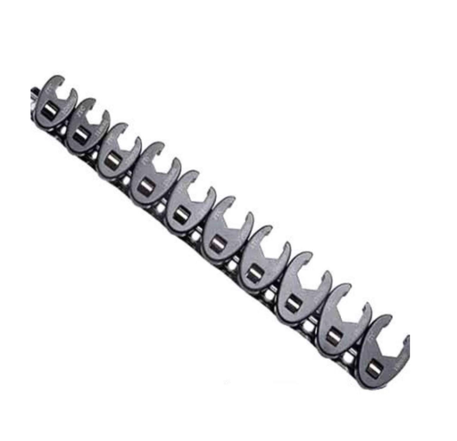 Titan 17296 10 Piece 3/8" Drive SAE Flare Nut Crowsfoot Wrench 