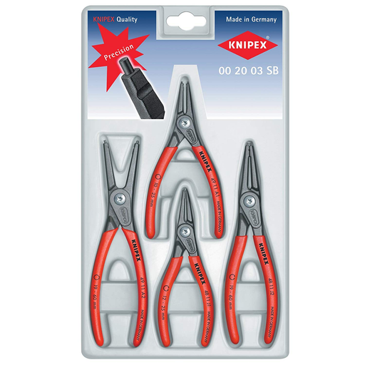 Knipex Tools 00 20 03 SB 4 Piece Circlip Pliers Set
