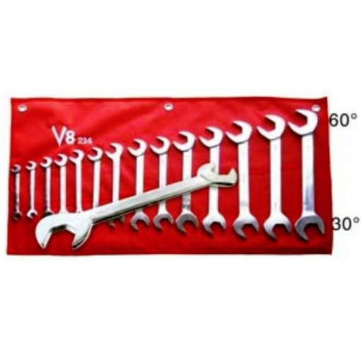 V8 Tools 214 14 Piece SAE Angle Head Combo Wrench Set