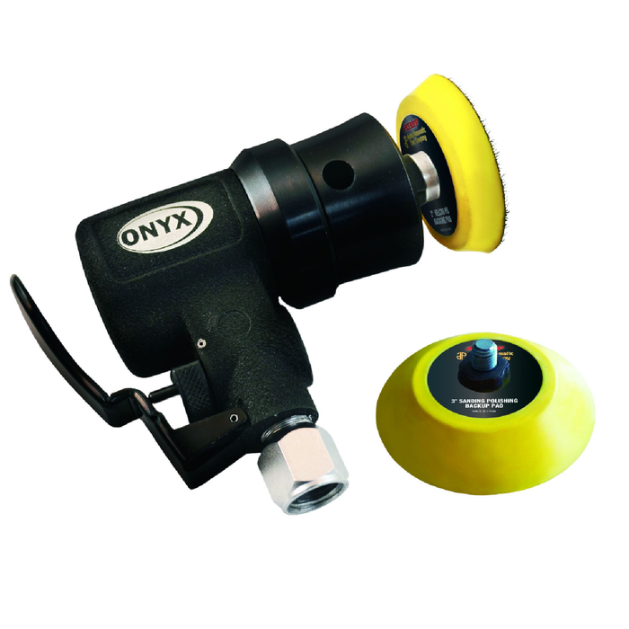Astro Pneumatic 321 ONYX Micro 2" Random Orbit Sander - Velcro - 3mm Orbit