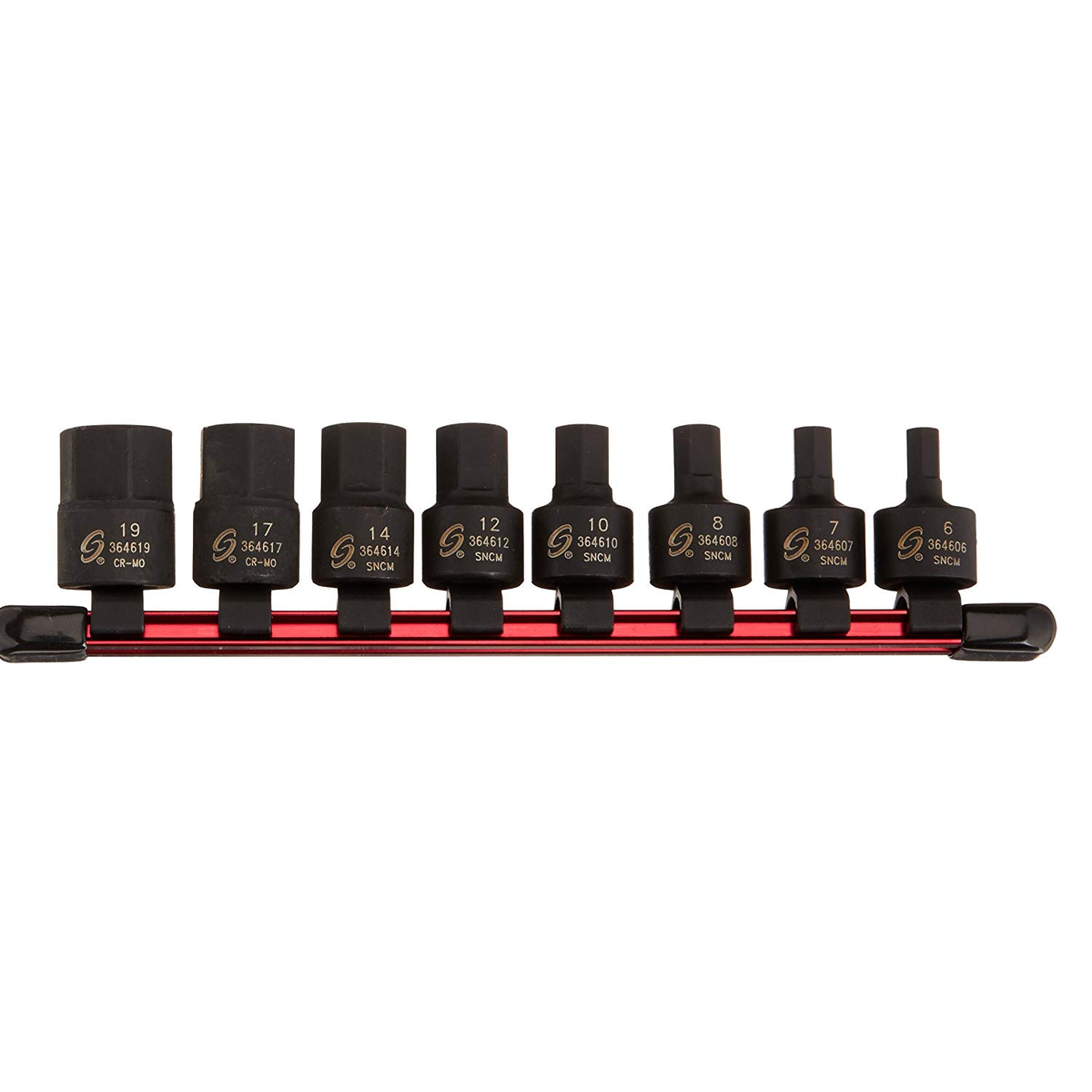 Sunex 3645 8-Piece 3/8" Drive Metric Stubby Impact Hex Driver Set ...