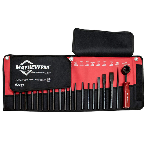 Mayhew 32090F 20-Piece Pneumatic Punch & Chisel Set