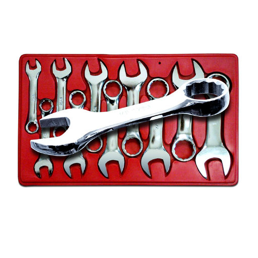 V8 Tools 710 10 Piece SAE Stubby Combo Wrench Set