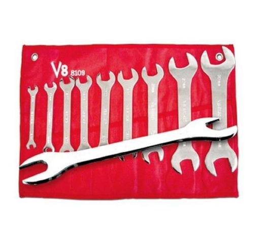 V8 Tools 8109 9 Piece Metric Super Thin Wrench Set