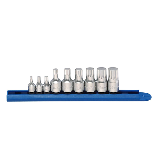 Gearwrench 81100 9 Piece 1/4" and 3/8" Drive Stubby Triple Square Bit Driver Set