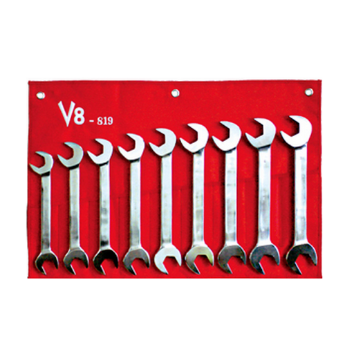 V8 Tools 819 9 Piece Metric Jumbo Angle Wrench Set