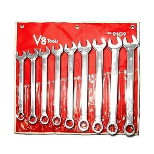 V8 Tools 9109 9 Piece Long Pattern Metric Combo Wrench Set