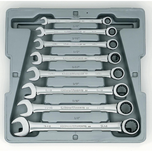 Gearwrench 9308D 8 - Piece Ratcheting SAE Wrench Set