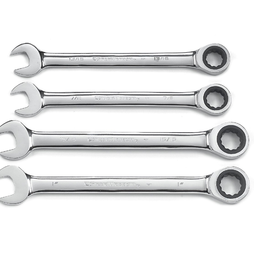Gearwrench 9309D 4 - Piece Large  Ratcheting Combination SAE Wrench Set