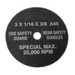 S & G Tool Aid 94930 3" Thin Cut Off Wheels 100 Per Box 1/32