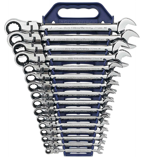 Gearwrench 9902D 16-Piece Flex Head Ratcheting Combination Metric Wrench Set 