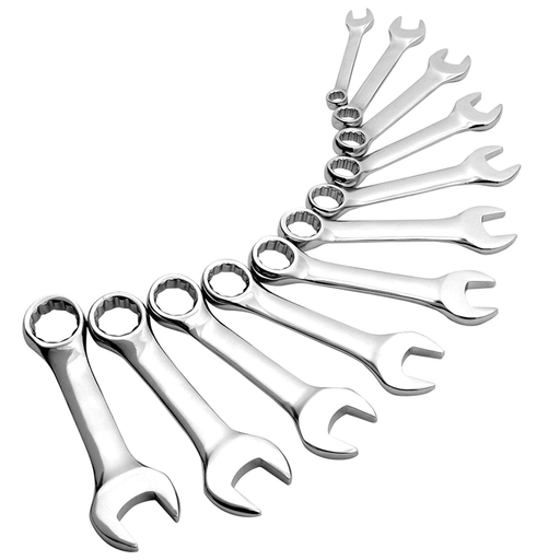 Sunex 9930 11 Piece SAE Stubby Combination Wrenches 