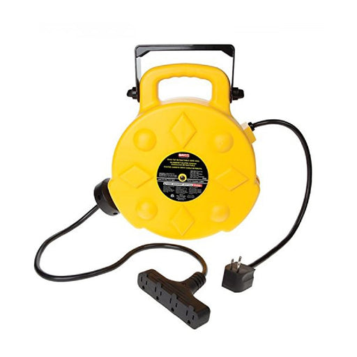 Bayco SL-8904 Professional 15 Amp 50-Foot Retractable Cord Reel with 4 Outlets