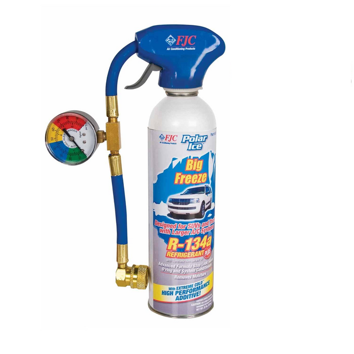 FJC 501 R134A Big Freeze 22 oz Freon Boost and Leak Sealer with Tap - 22 oz