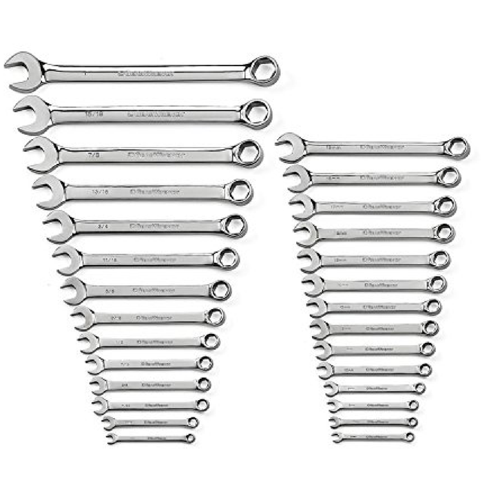 Gearwrench 81923 28-Piece Master Metric and SAE Set 1/4" - 1" and 6-19mm 6-Point