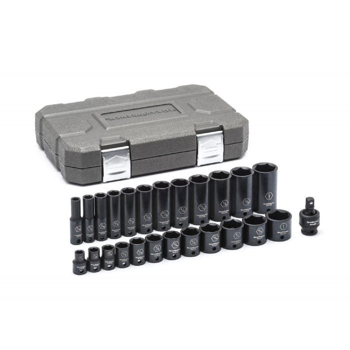 Gearwrench 84919N 25 Piece 3/8" Drive Impact Socket Set - 6 Point SAE Standard and Deep