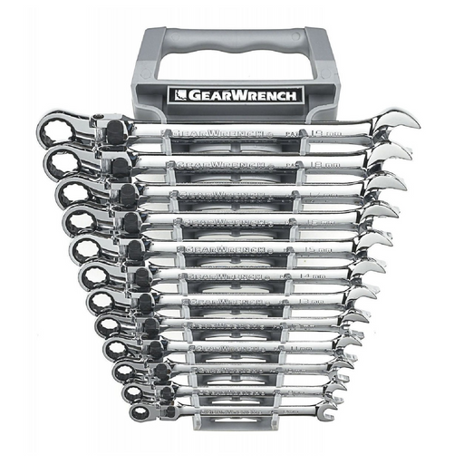 Gearwrench 85698 12-Piece Metric XL Locking Flex Wrench Set (8mm - 19mm)