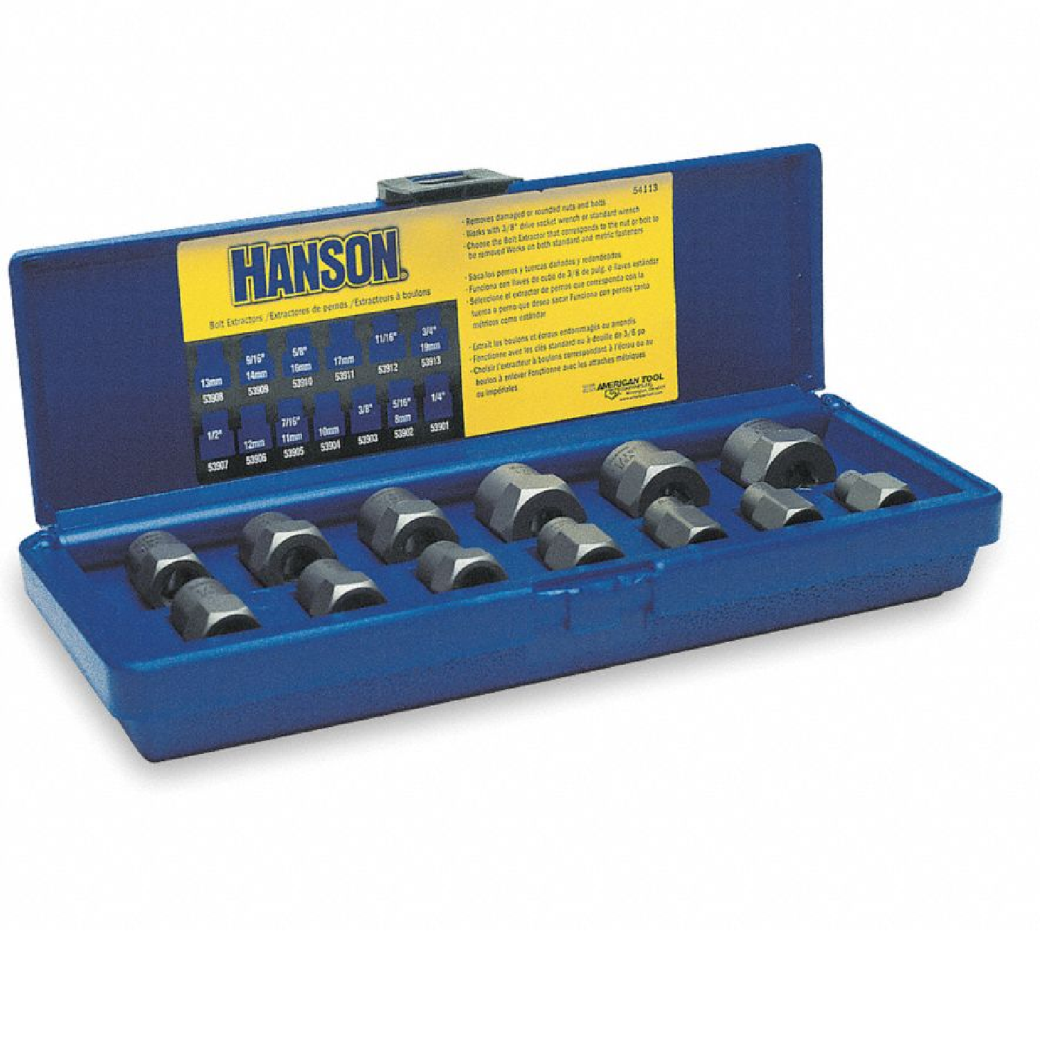 IRWIN 54113 13 Piece Bolt Extractor Set 1/4"3/4" — 1SourceTool