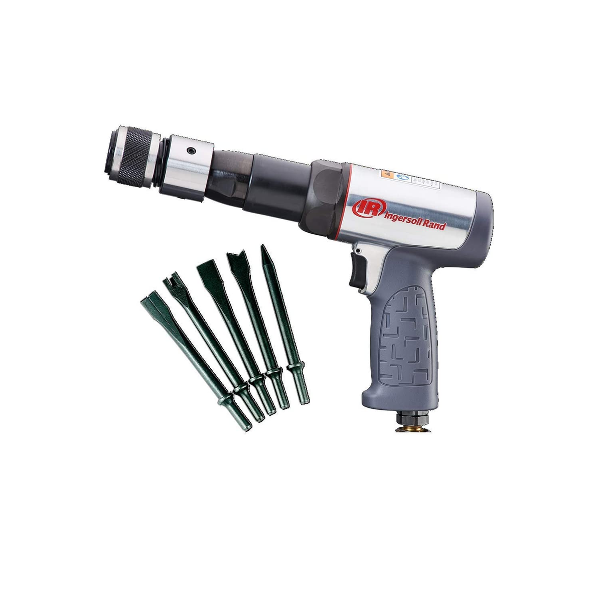 Ingersoll Rand 119MAX Long-Barrel Air Hammer, Quick Change Retainer, Anti  Vibration Power Tool, Comfort Grip, Lightweight, Gray