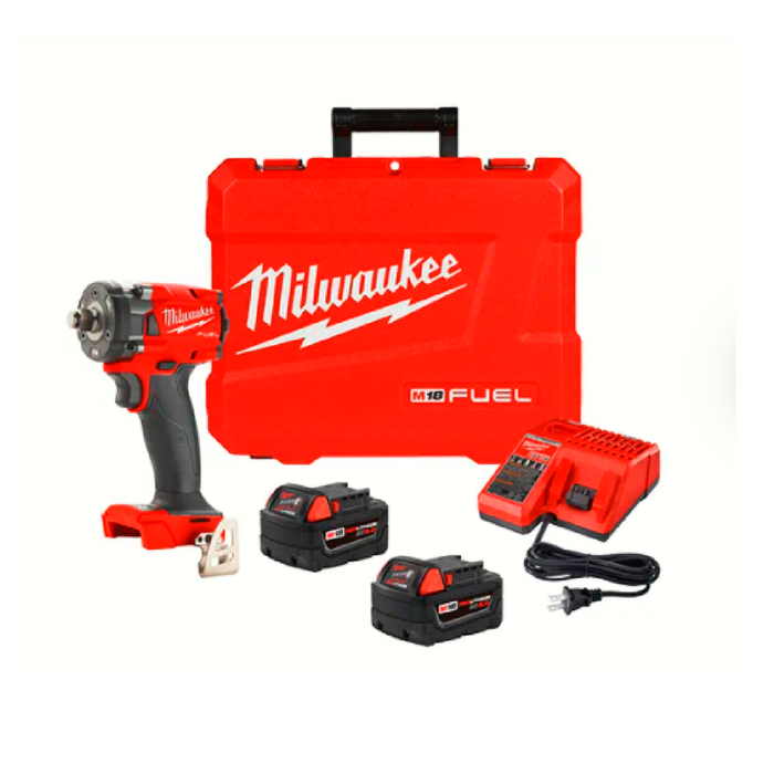 Milwaukee 2855-22 M18 1/2" Drive Compact 4.9" Impact Wrench Kit