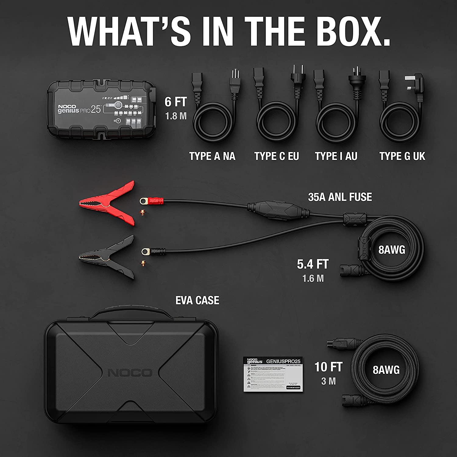 ノコノコ NOCO GENIUSPRO25 25A Battery Charger, Restorer, and Jump Starter