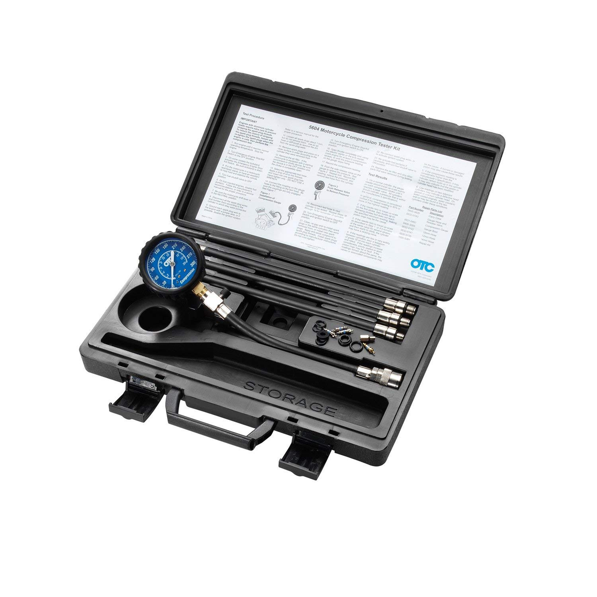 OTC 5604 Motorcycle Compression Test Kit — 1SourceTool