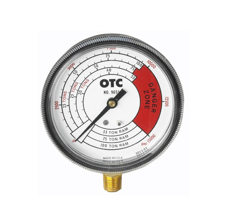 OTC 9651 Pressure Gauge - 4 Scales with 0-100 Ton Range