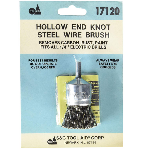 S & G Tool Aid 17120 Hollow End Knot Brush 1/4" Arbor