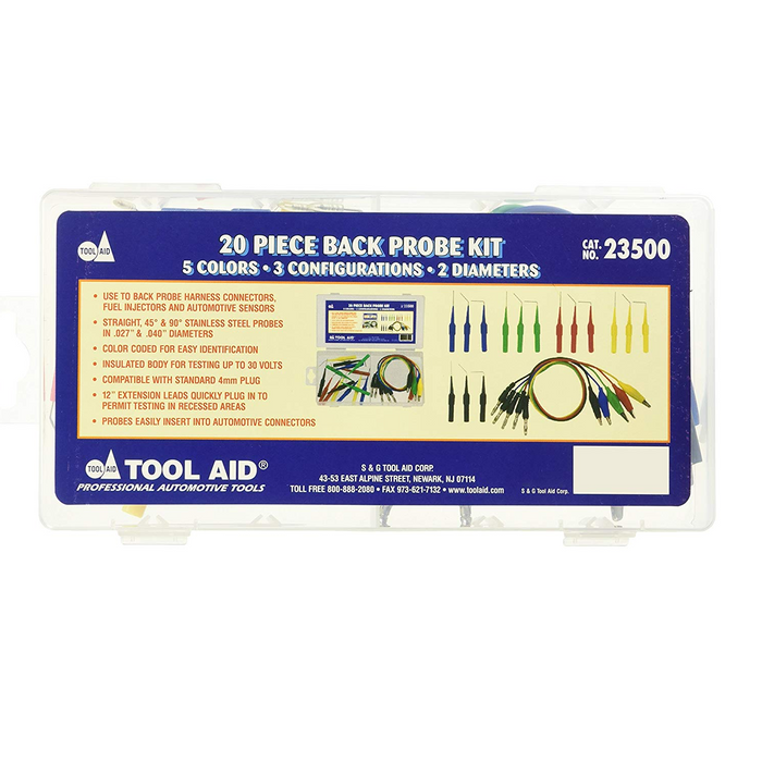 S & G Tool Aid 23500 20 Piece Electrical Back Tester Kit