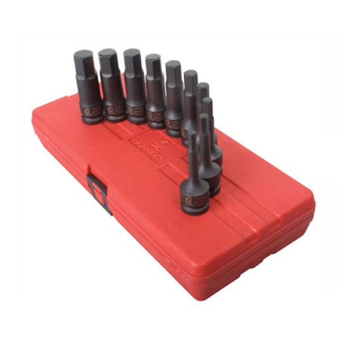 Sunex 2639 10 Piece 1/2" Drive Metric Impact Hex Driver Master Set