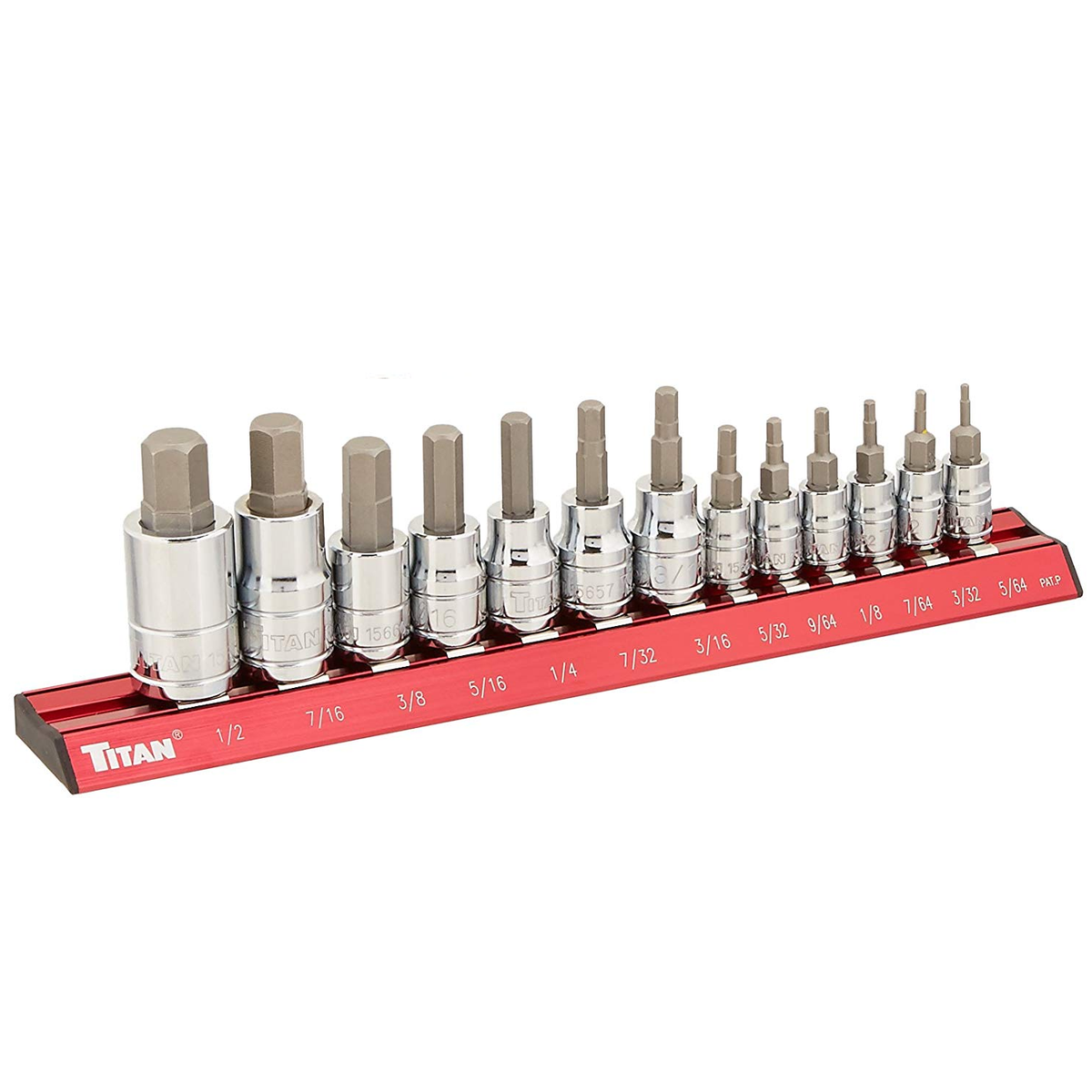16123 Titan 16123 13 Piece SAE Hex Bit Socket Set — 1SourceTool