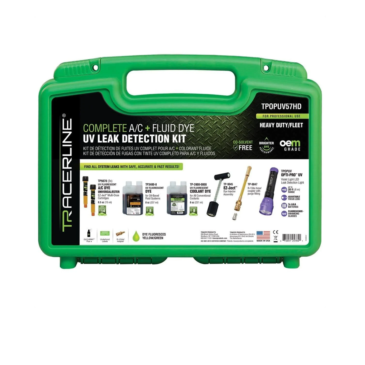Tracerline TPOPUV57HD Heavy Duty OptiPro UV Leak Detection Kit