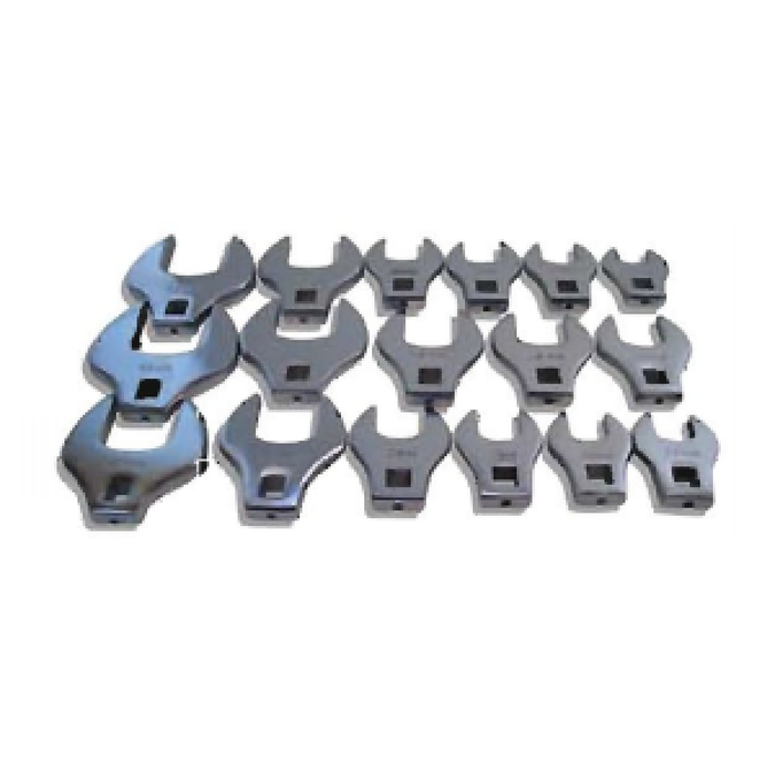V8 Tools 7917 17-Piece Metric 1/2" Crowfoot Wrench Set