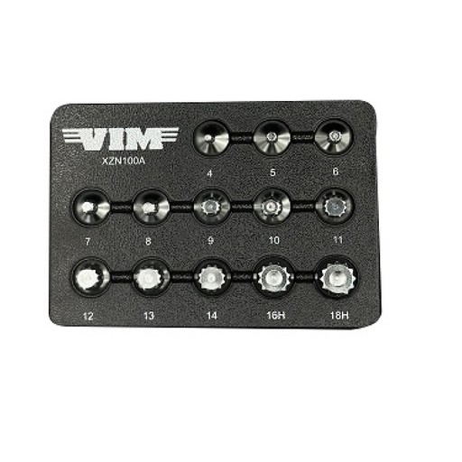 VM Tools XZN100A 13-Piece 3/8" Drive Stubby XZN Socket Set