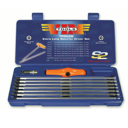 Vim Tools TPXL08 5-Point Extra Long Security Driver Set