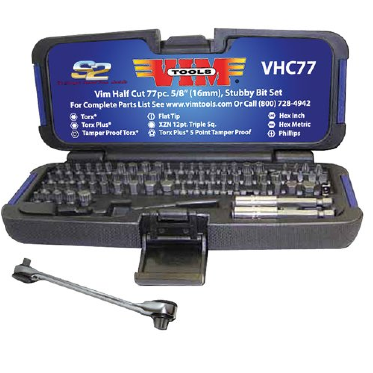 Vim Tools VHC77 77 Piece Half Cut Bit Set — 1SourceTool